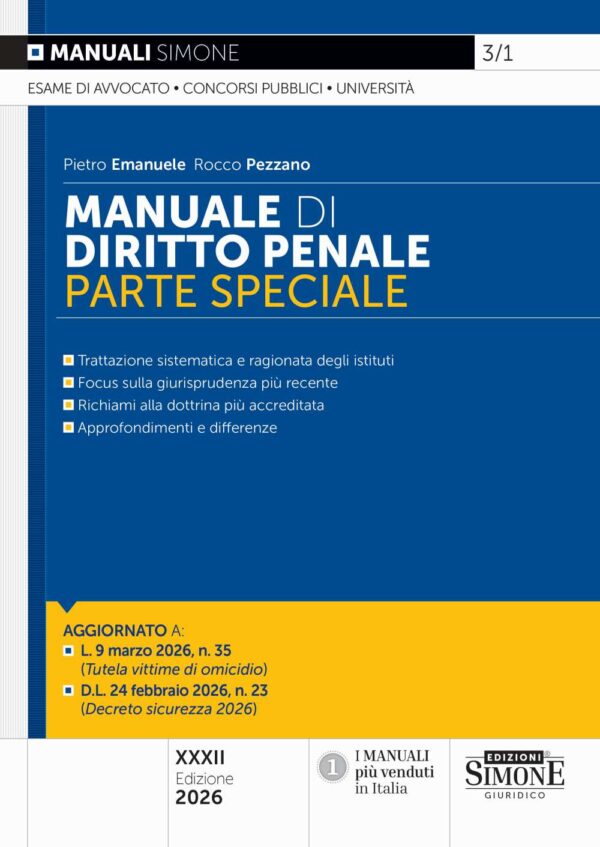 Manuale di Diritto Penale Parte speciale - 3/1