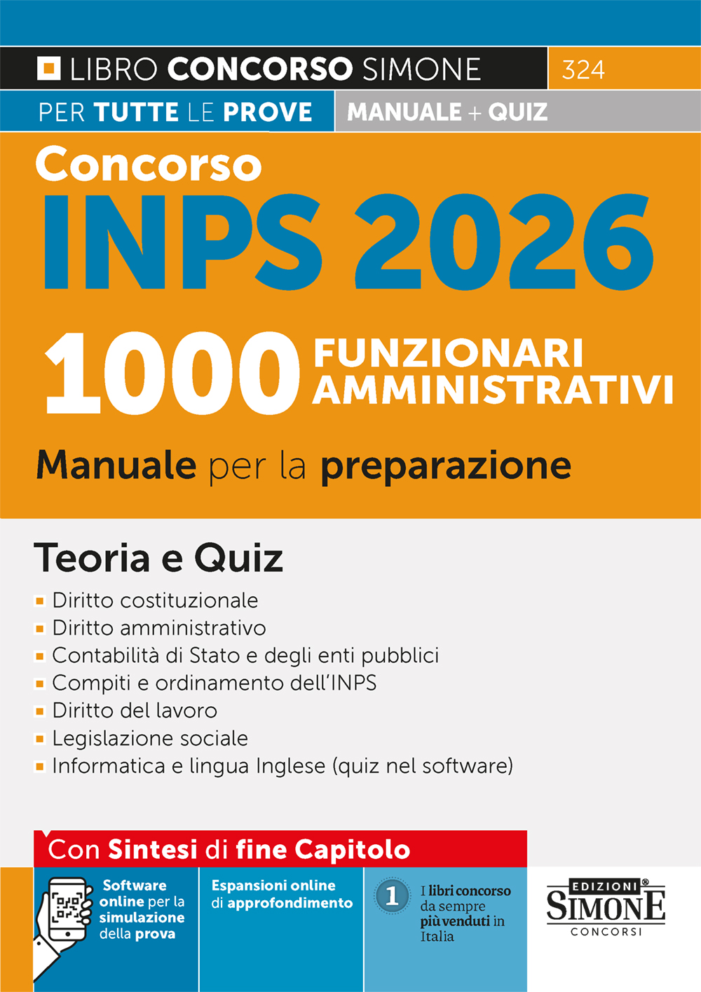 Manuale Concorso INPS 2026 da 1000 funzionari amministrativi 2026 Manuale Concorso INPS 2026 da 1000 funzionari amministrativi 2026