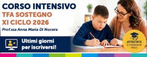 Corso intensivo TFA Sostegno XI Ciclo 2026 con la Prof.ssa Anna Maria Di Nocera