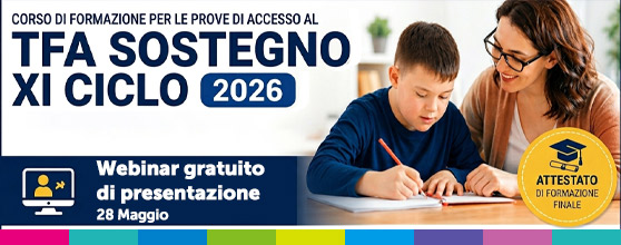 Corso di formazione TFA sostegno XI Ciclo 2026