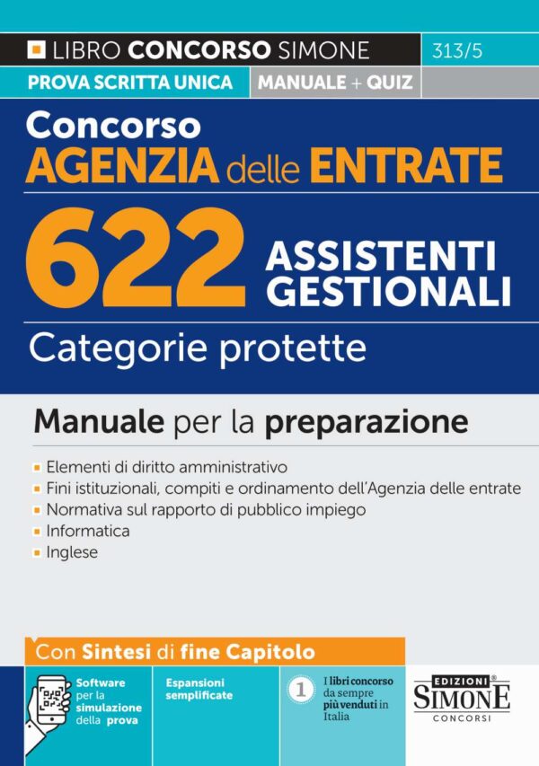 Manuale Concorso Agenzia delle Entrate 622 Assistenti Gestionali Categorie protette 2026