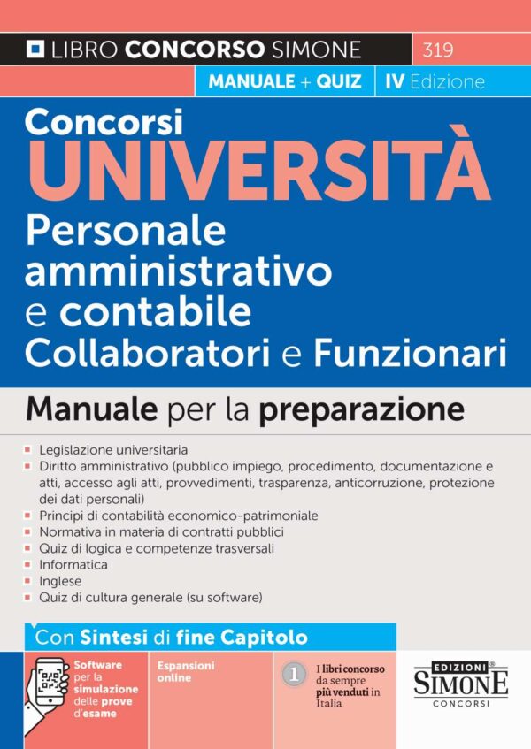 Concorsi Università Personale amministrativo e contabile Collaboratori e Funzionari - Manuale - 319