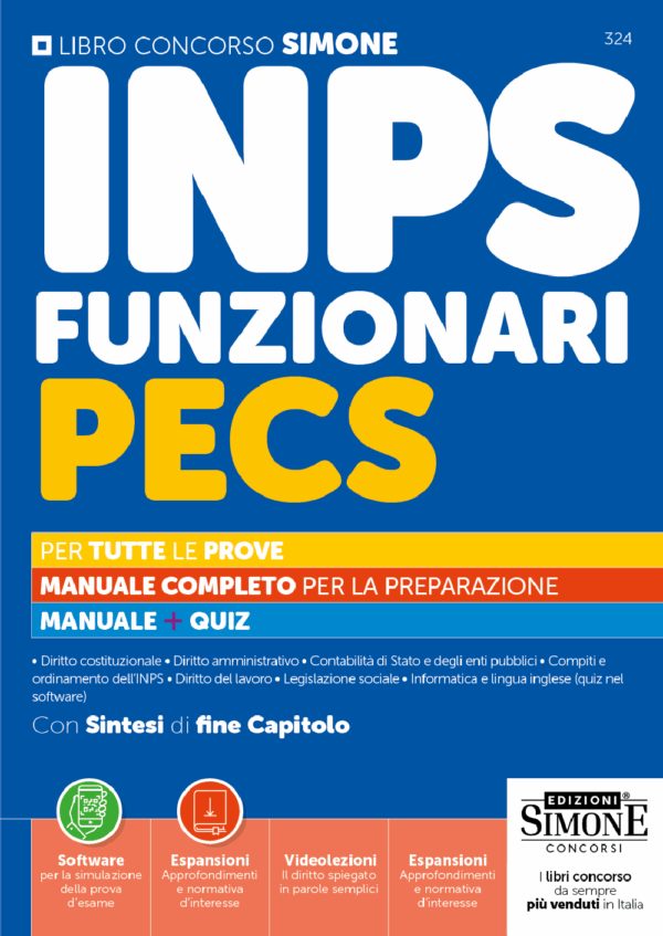 Manuale Concorso INPS funzionari PECS 2026