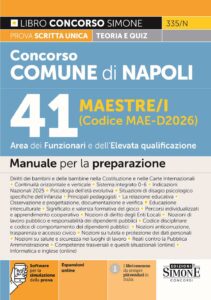 Concorso Comune di Napoli 41 Maestre/i (Codice MAE-D2026) - Manuale - 335/N