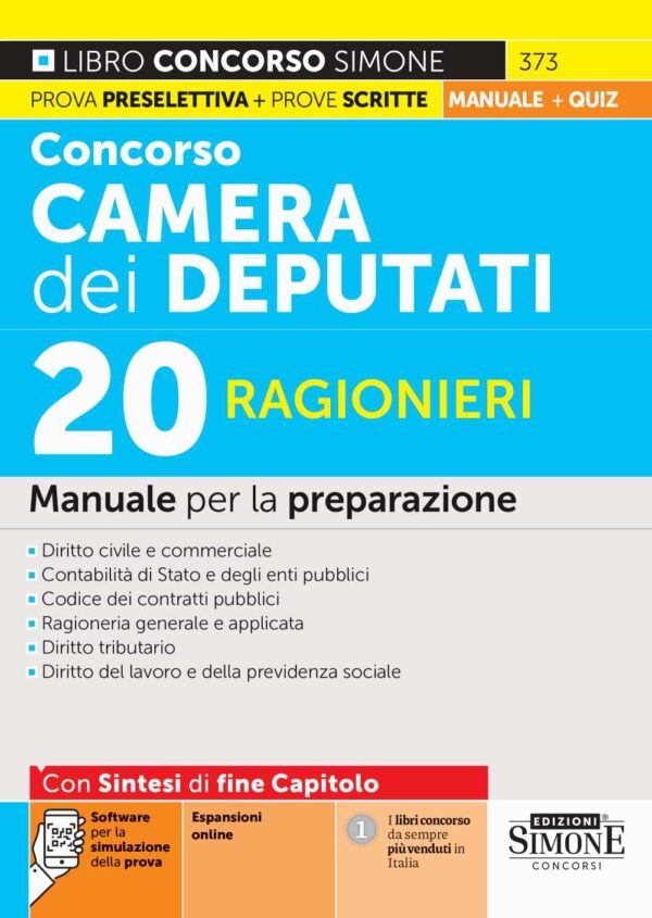 manuale concorso ragionieri camera deputati 2026