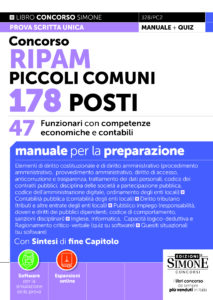 Concorso RIPAM Piccoli Comuni 178 posti - 36 Funzionari con competenze giuridiche - Manuale - 328/PC1