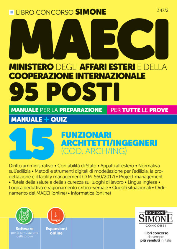 Concorso MAECI 95 Posti - 15 Funzionari Architetti/Ingegneri (COD. ARCH/ING) - Manuale