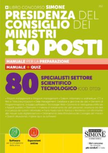 Concorso Presidenza del Consiglio dei Ministri - 130 Posti - 80 Specialisti settore scientifico tecnologico (COD.DTD1) - Manuale - 352