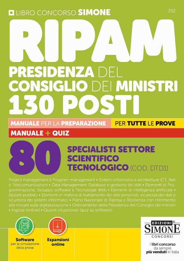 manuale concorso ripam Specialisti settore tecnologico Presidenza del Consiglio dei Ministri