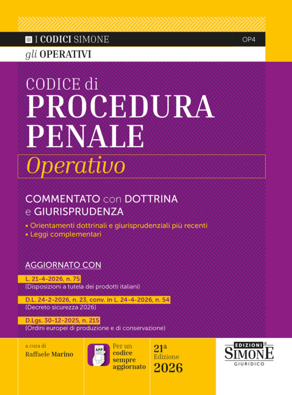 Codice di Procedura Penale Operativo 2026 - OP4