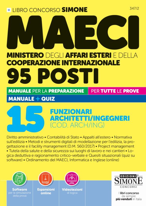 Concorso MAECI 95 Posti – 15 Funzionari Architetti/Ingegneri (COD. ARCH/ING)