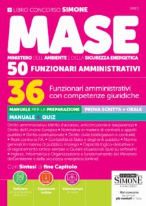 Concorso MASE - 50 posti - 36 Funzionari amministrativi con competenze giuridiche - 348/1