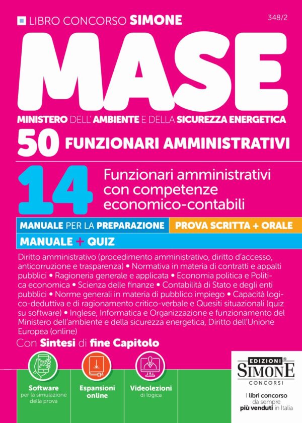 Clicca per ingrandire Concorso MASE – 50 posti – 14 Funzionari amministrativi con competenze economico-contabili