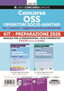 Concorso OSS - Operatori Socio-Sanitari - Per i concorsi e l'aggiornamento professionale - KIT di preparazione 2026 (320/3 + 320/3A) - 320/3P