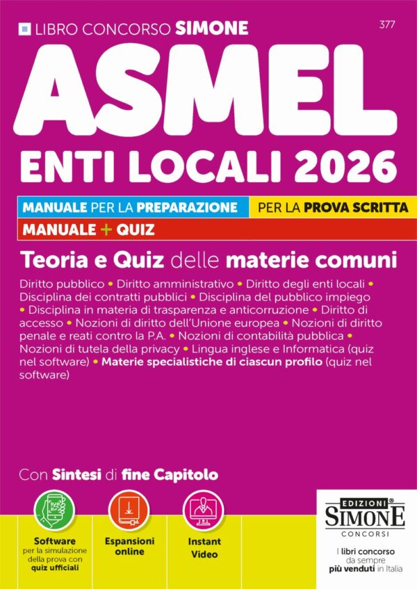 Manuale Concorso ASMEL Enti Locali 2026 - 377