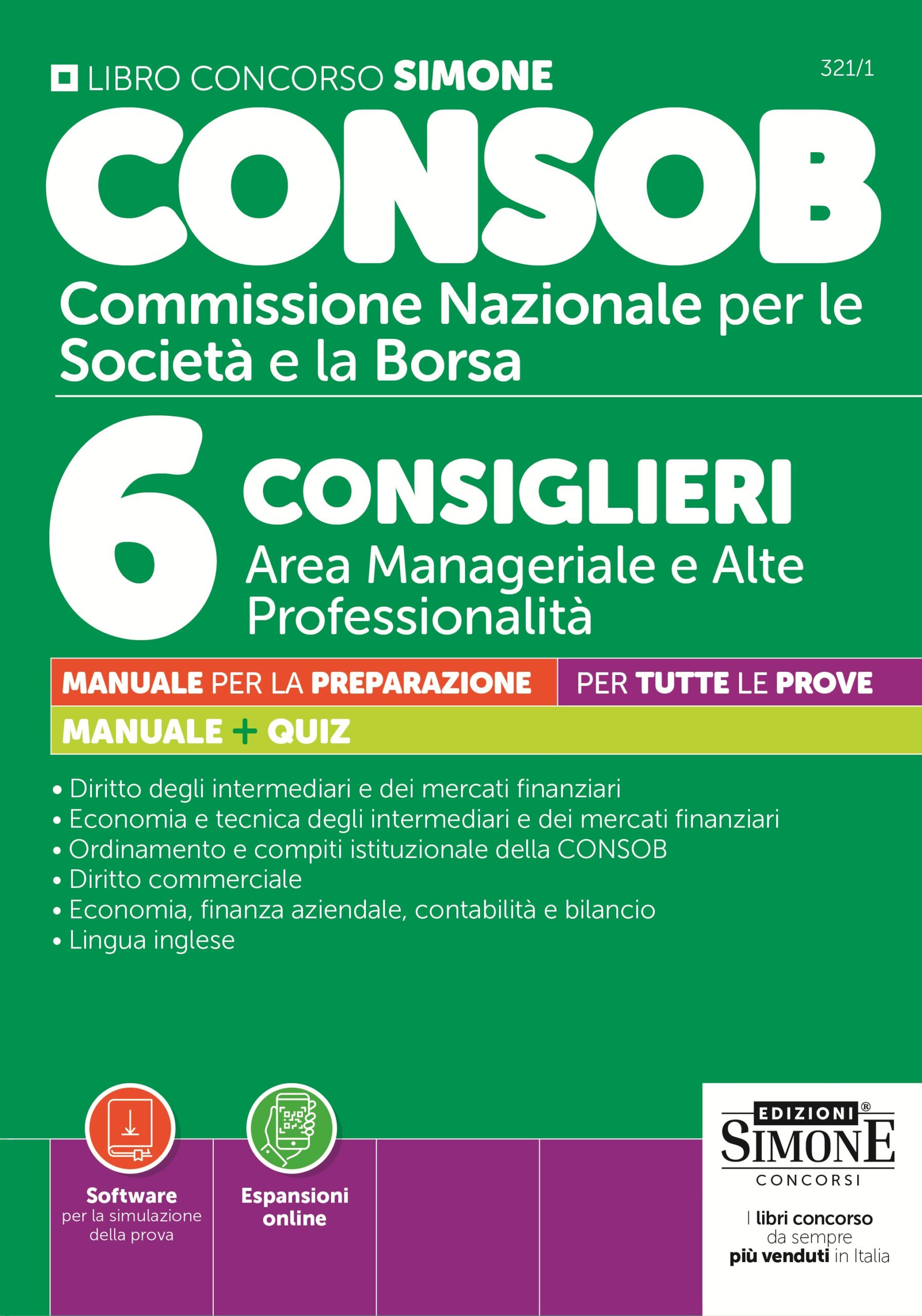 321_1_20261 CONSOB – 6 Consiglieri Area Manageriale e Alte Professionalità – Manuale – 321/1 - immagine 1