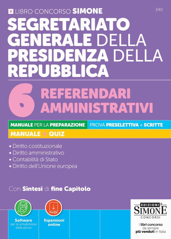 Segretariato generale della Presidenza della Repubblica - 6 Referendari amministrativi