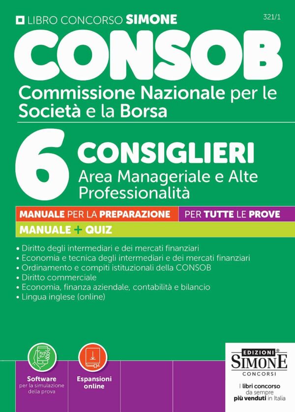 CONSOB – 6 Consiglieri Area Manageriale e Alte Professionalità - Manuale