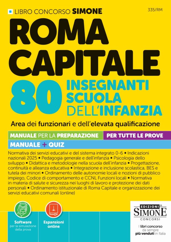 Roma Capitale 80 Insegnanti scuola dell'infanzia