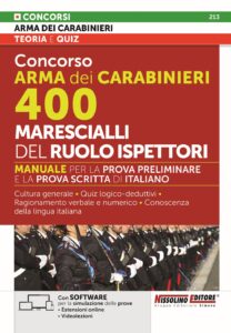 Concorso Arma dei Carabinieri 400 Marescialli del ruolo Ispettori - NE/213