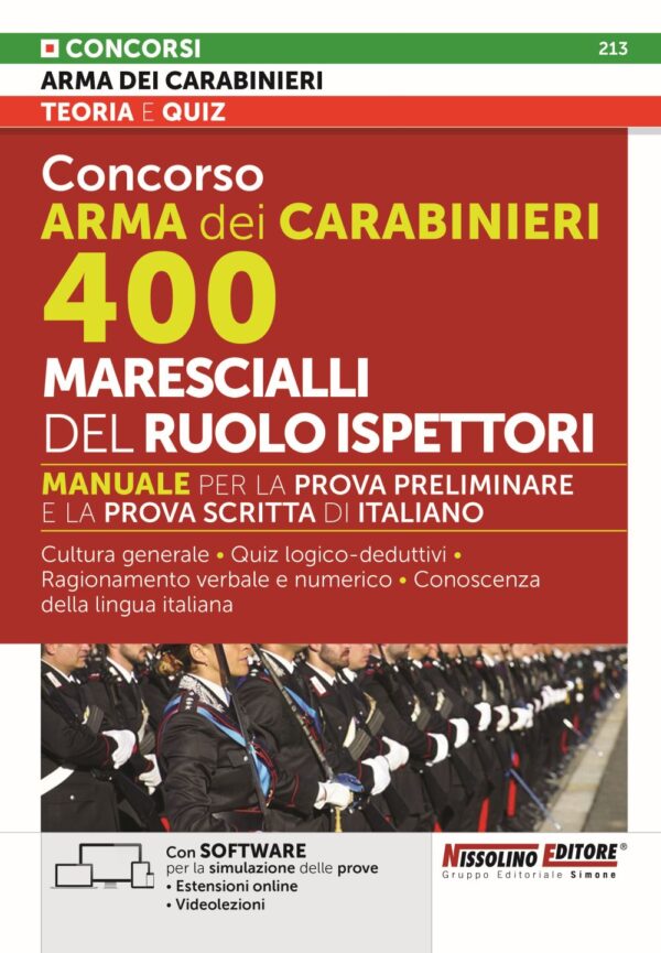 400 Marescialli del ruolo Ispettori Arma dei Carabinieri - NE/213